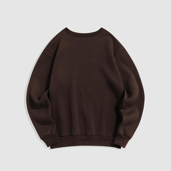 Sweat-shirt doublé en polaire douce avec motif Buddha Stones BE HAPPY Lotus