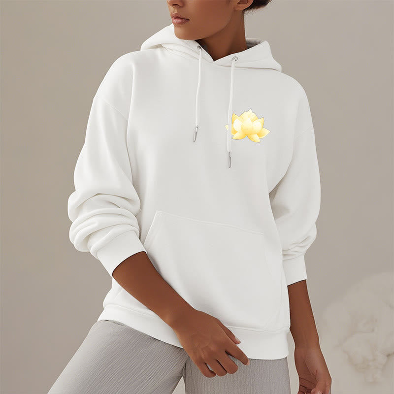 Buddha Stones Lotus J'essaie d'être meilleur Sweat à capuche en polyester doublé polaire