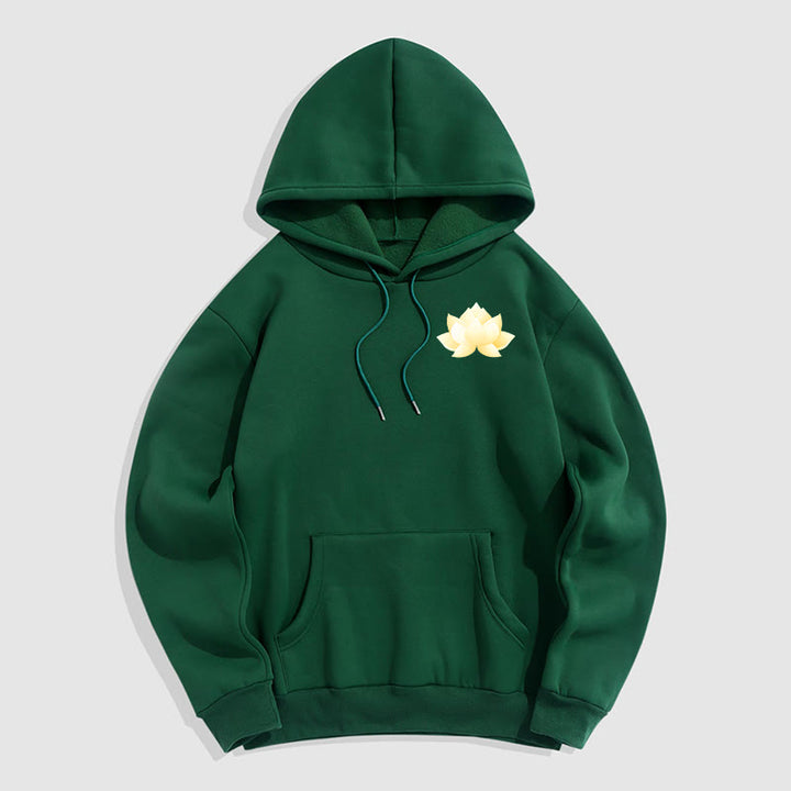 Buddha Stones Lotus J'essaie d'être meilleur Sweat à capuche en polyester doublé polaire