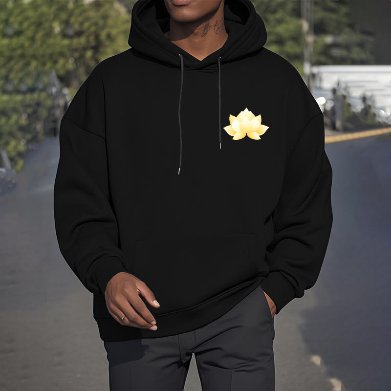 Buddha Stones Lotus J'essaie d'être meilleur Sweat à capuche en polyester doublé polaire
