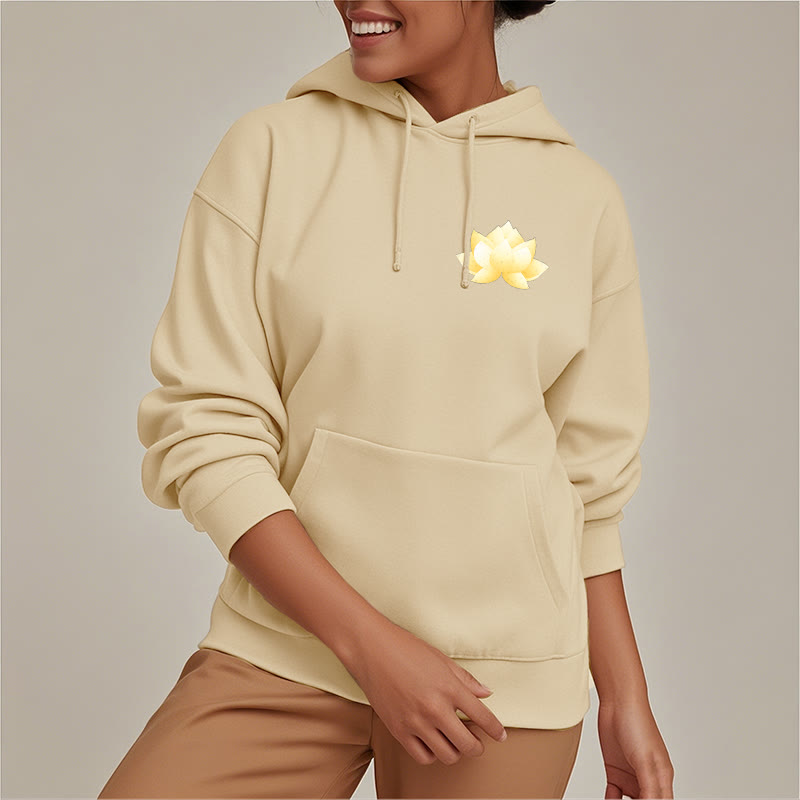 Buddha Stones Lotus J'essaie d'être meilleur Sweat à capuche en polyester doublé polaire