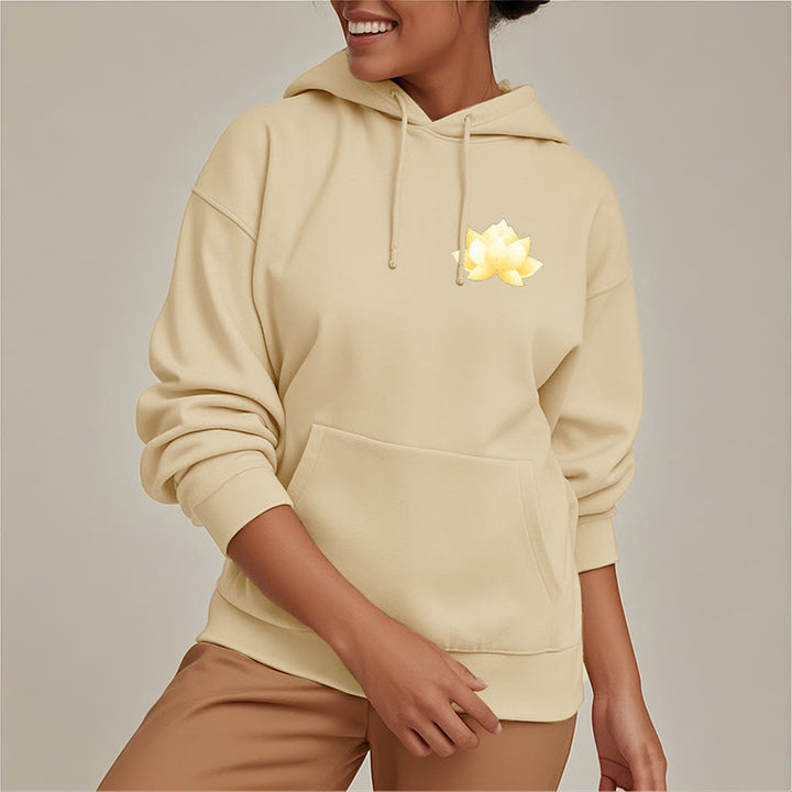 Buddha Stones Lotus J'essaie d'être meilleur Sweat à capuche en polyester doublé polaire