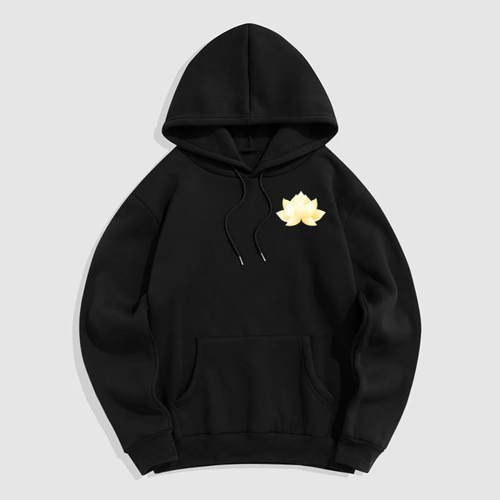 Buddha Stones Lotus J'essaie d'être meilleur Sweat à capuche en polyester doublé polaire