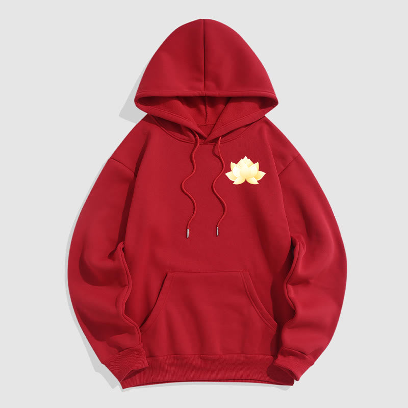 Buddha Stones Lotus J'essaie d'être meilleur Sweat à capuche en polyester doublé polaire