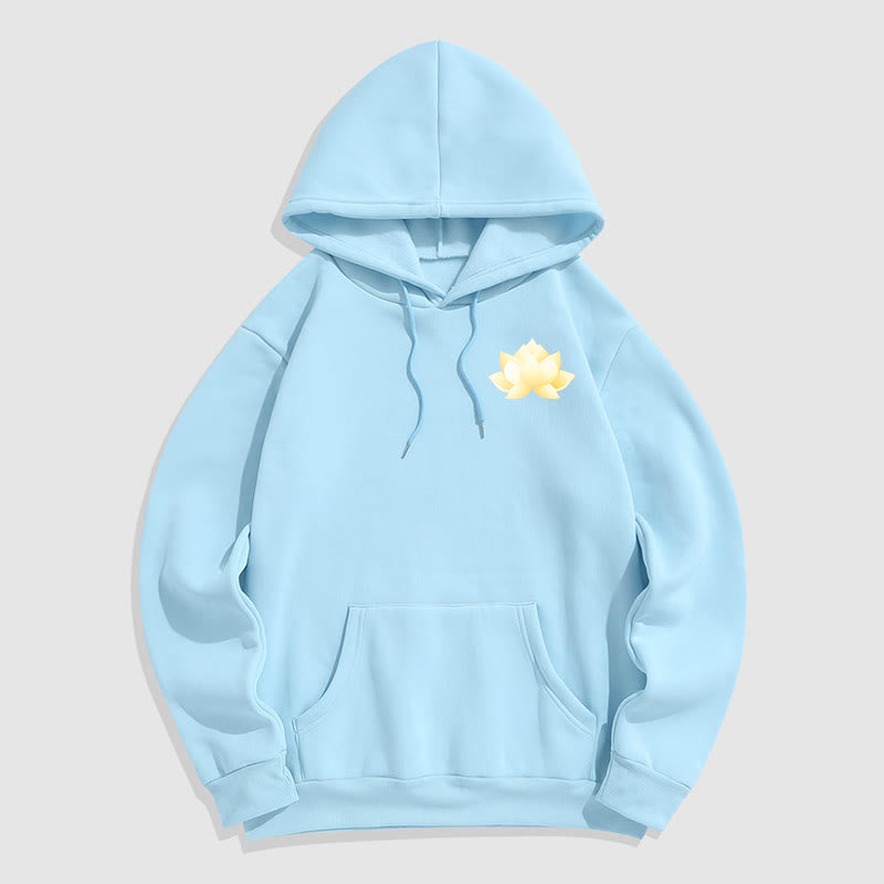 Buddha Stones Lotus J'essaie d'être meilleur Sweat à capuche en polyester doublé polaire
