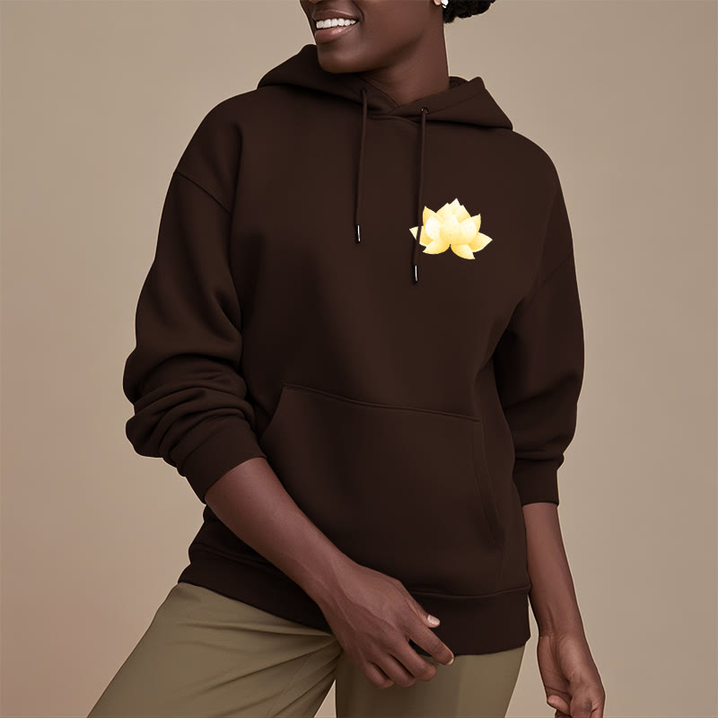 Buddha Stones Lotus J'essaie d'être meilleur Sweat à capuche en polyester doublé polaire