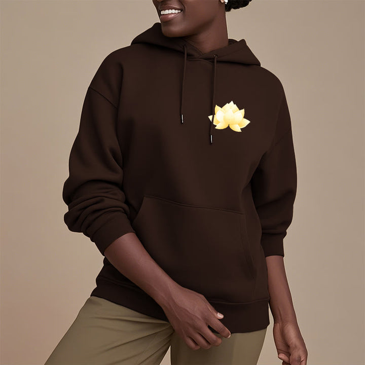 Buddha Stones Lotus J'essaie d'être meilleur Sweat à capuche en polyester doublé polaire