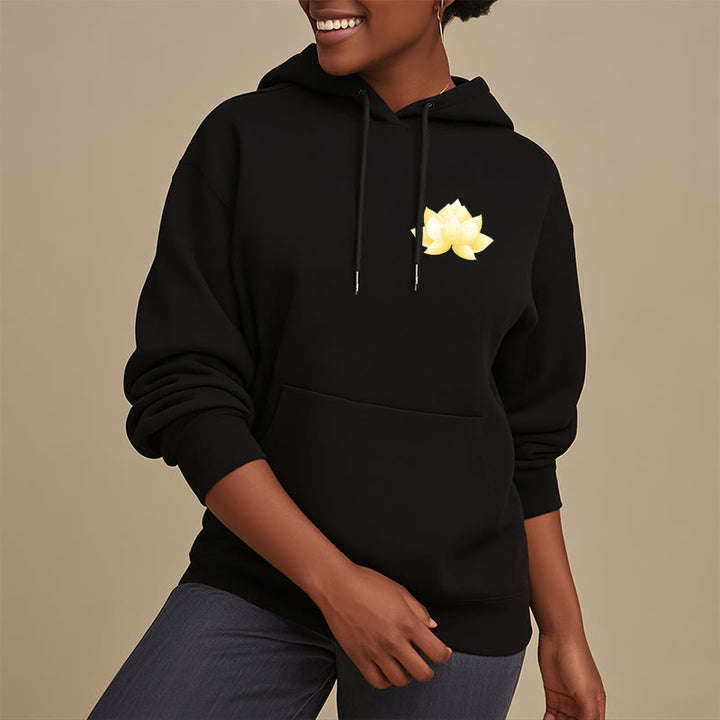 Buddha Stones Lotus J'essaie d'être meilleur Sweat à capuche en polyester doublé polaire