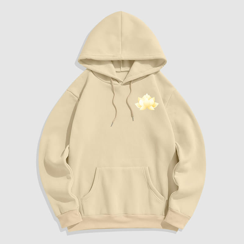 Buddha Stones Lotus J'essaie d'être meilleur Sweat à capuche en polyester doublé polaire