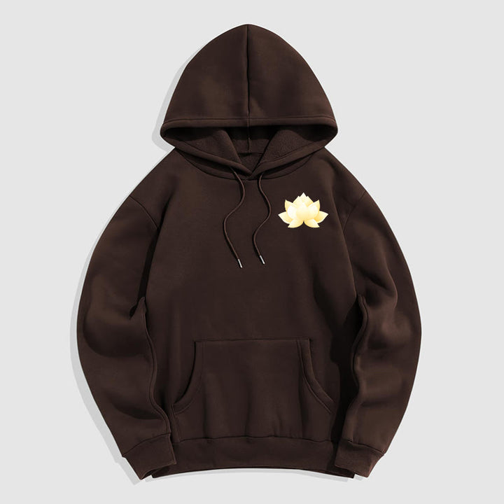 Buddha Stones Lotus J'essaie d'être meilleur Sweat à capuche en polyester doublé polaire