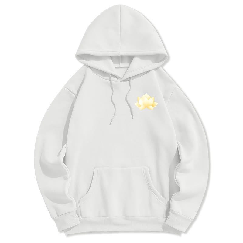 Buddha Stones Lotus J'essaie d'être meilleur Sweat à capuche en polyester doublé polaire