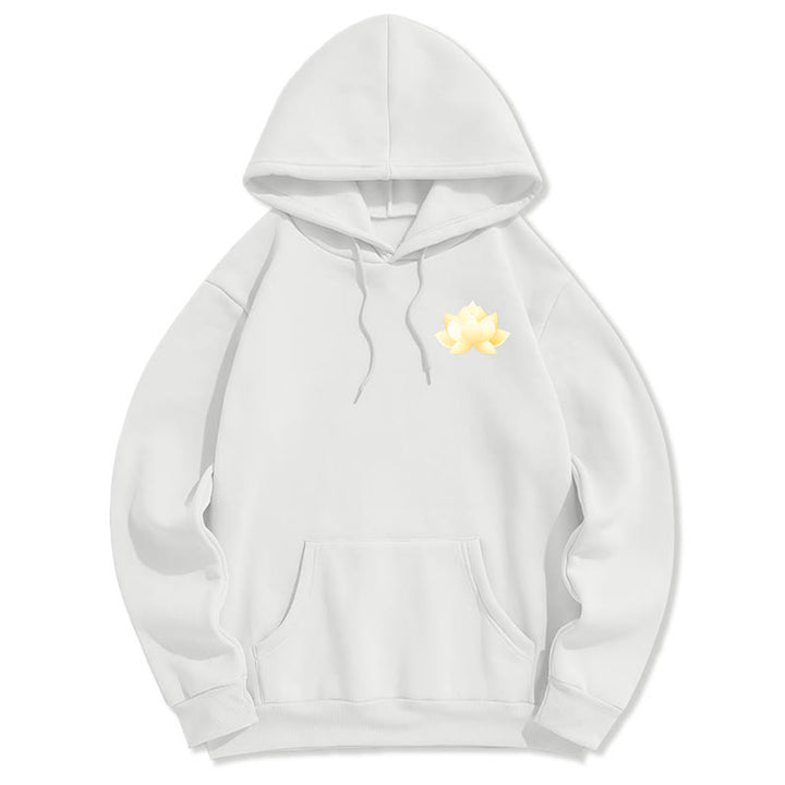Buddha Stones Lotus J'essaie d'être meilleur Sweat à capuche en polyester doublé polaire