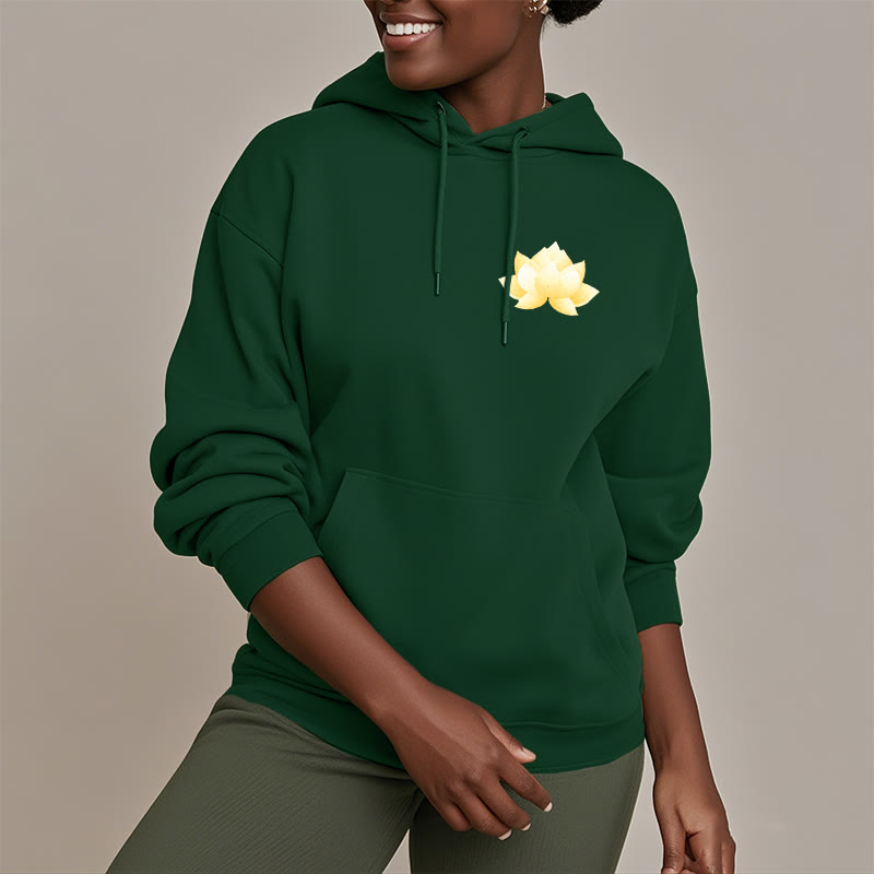 Buddha Stones Lotus J'essaie d'être meilleur Sweat à capuche en polyester doublé polaire