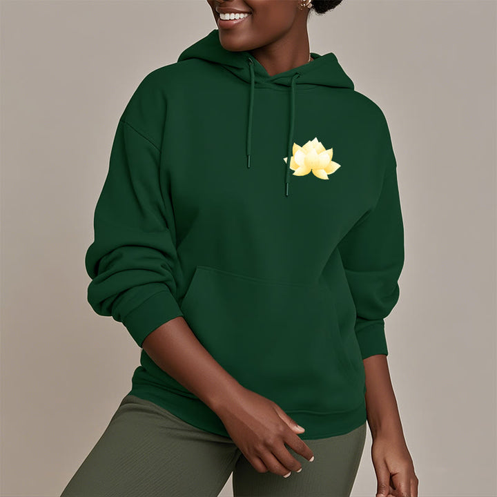 Buddha Stones Lotus J'essaie d'être meilleur Sweat à capuche en polyester doublé polaire