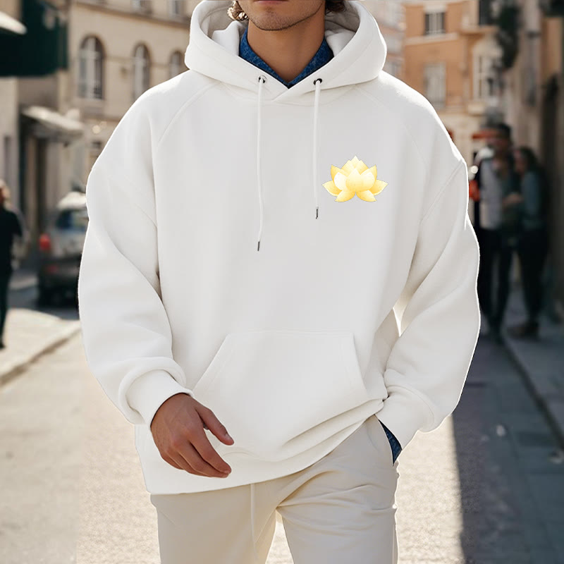 Buddha Stones Lotus J'essaie d'être meilleur Sweat à capuche en polyester doublé polaire