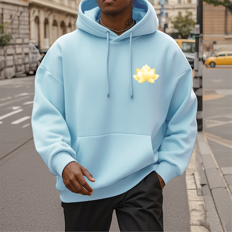 Buddha Stones Lotus J'essaie d'être meilleur Sweat à capuche en polyester doublé polaire