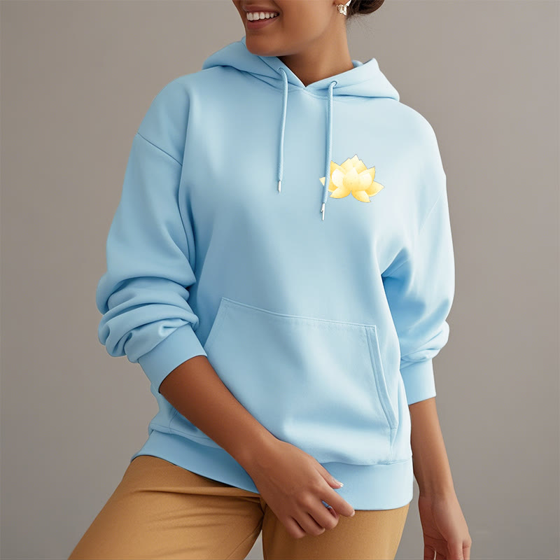 Buddha Stones Lotus J'essaie d'être meilleur Sweat à capuche en polyester doublé polaire