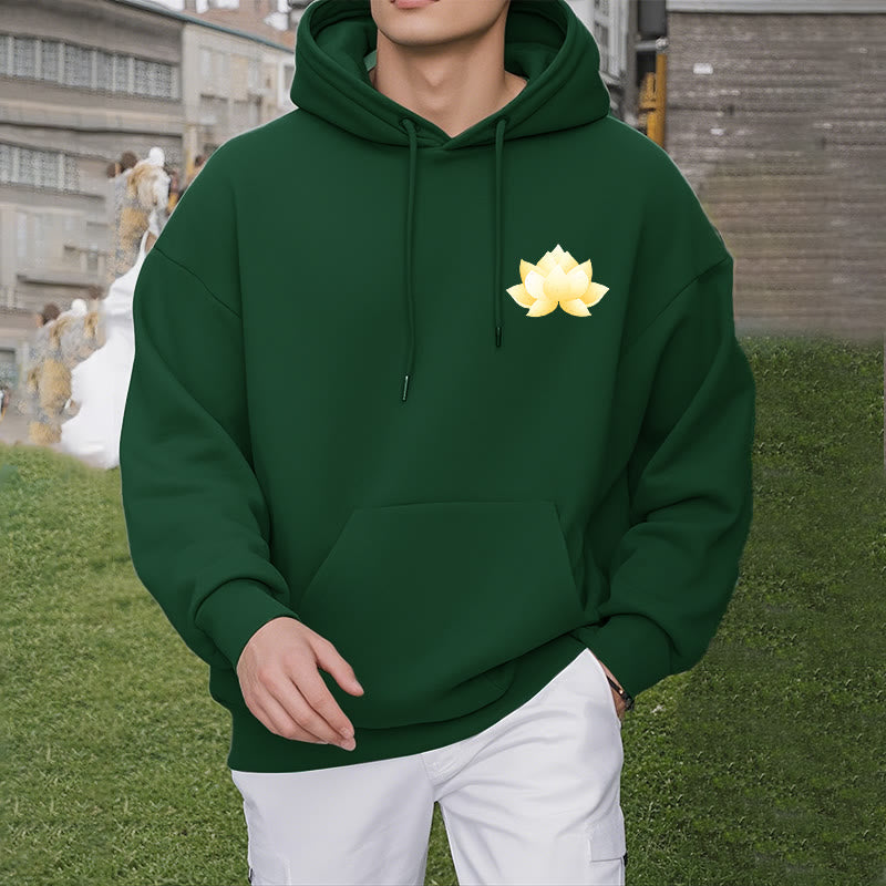 Buddha Stones Lotus J'essaie d'être meilleur Sweat à capuche en polyester doublé polaire