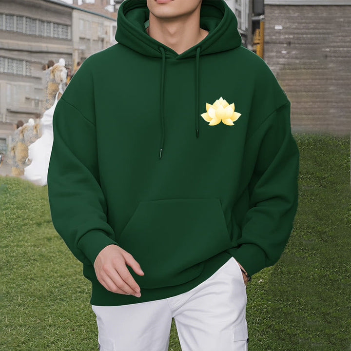 Buddha Stones Lotus J'essaie d'être meilleur Sweat à capuche en polyester doublé polaire