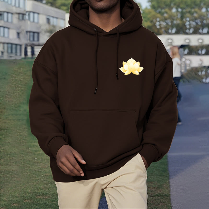 Buddha Stones Lotus J'essaie d'être meilleur Sweat à capuche en polyester doublé polaire