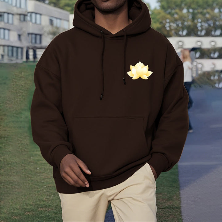 Buddha Stones Lotus J'essaie d'être meilleur Sweat à capuche en polyester doublé polaire