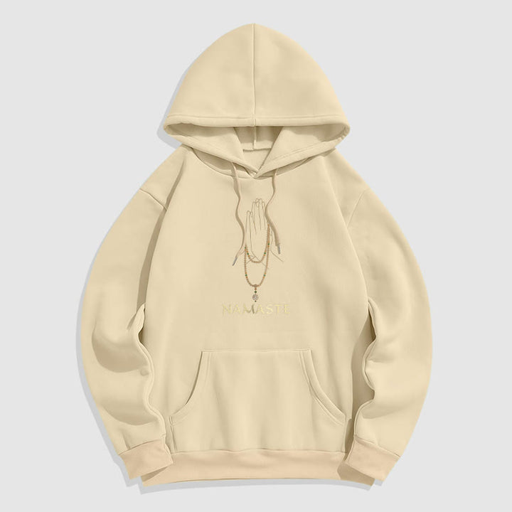 Sweat à capuche doublé en polaire polyester Buddha Stones NAMASTE
