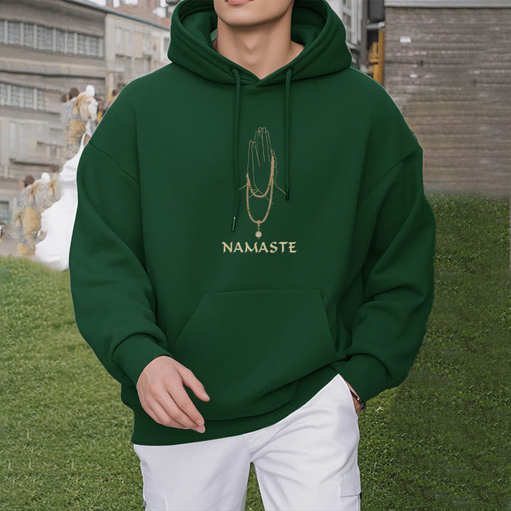 Sweat à capuche doublé en polaire polyester Buddha Stones NAMASTE