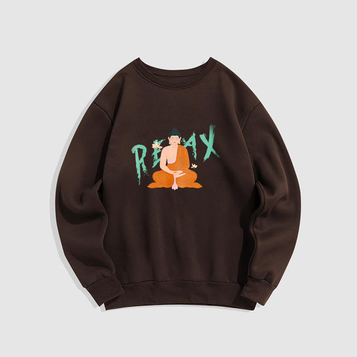 Sweat-shirt doublé polaire Buddha Buddha Stones RELAX Buddha