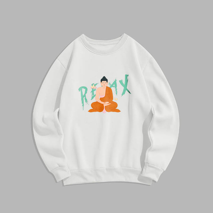 Sweat-shirt doublé polaire Buddha Buddha Stones RELAX Buddha