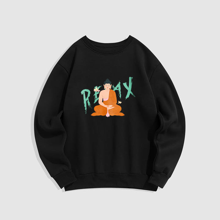 Sweat-shirt doublé polaire Buddha Buddha Stones RELAX Buddha
