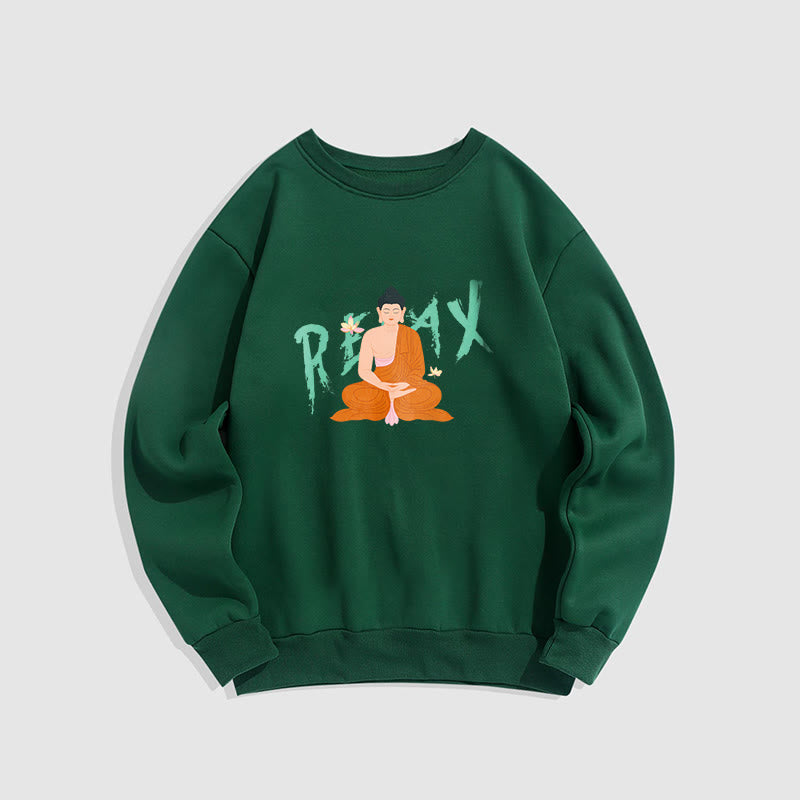 Sweat-shirt doublé polaire Buddha Buddha Stones RELAX Buddha