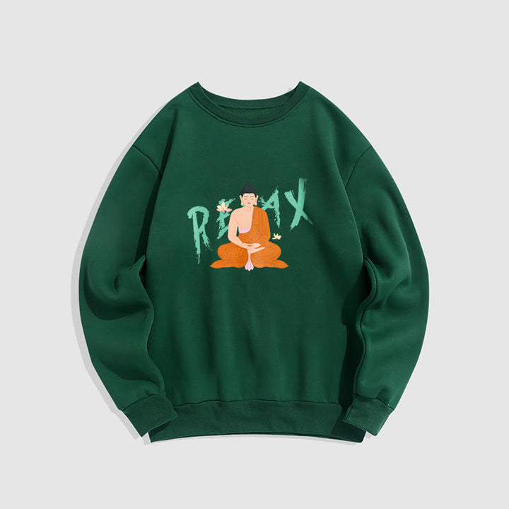Sweat-shirt doublé polaire Buddha Buddha Stones RELAX Buddha
