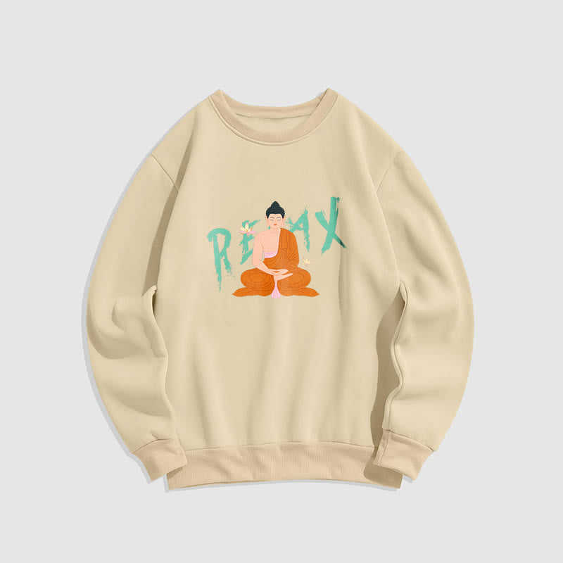 Sweat-shirt doublé polaire Buddha Buddha Stones RELAX Buddha