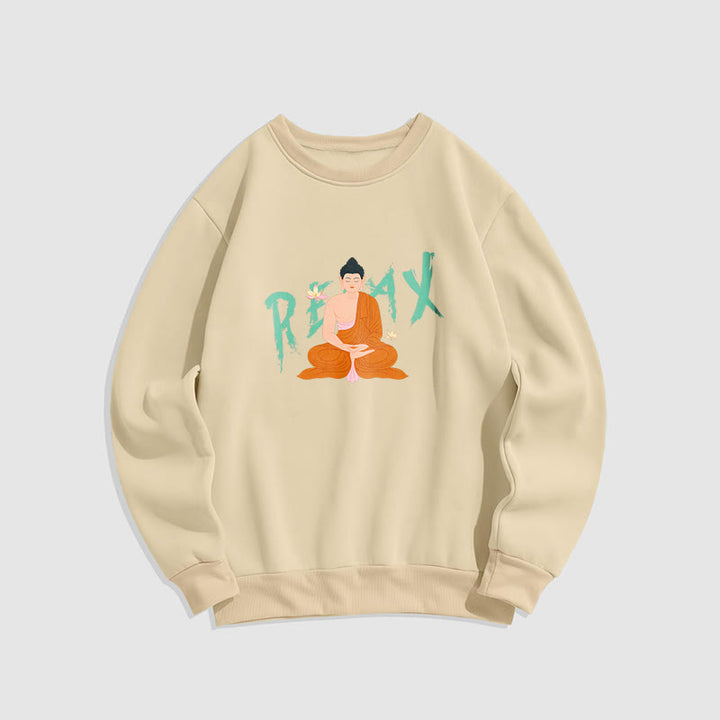 Sweat-shirt doublé polaire Buddha Buddha Stones RELAX Buddha