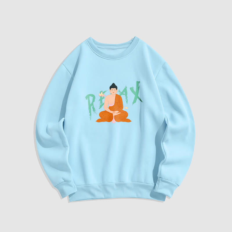 Sweat-shirt doublé polaire Buddha Buddha Stones RELAX Buddha