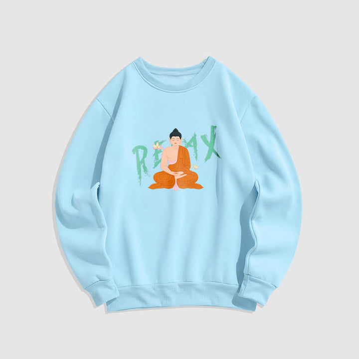 Sweat-shirt doublé polaire Buddha Buddha Stones RELAX Buddha