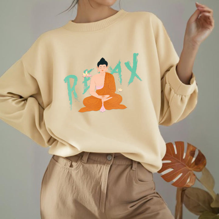 Sweat-shirt doublé polaire Buddha Buddha Stones RELAX Buddha