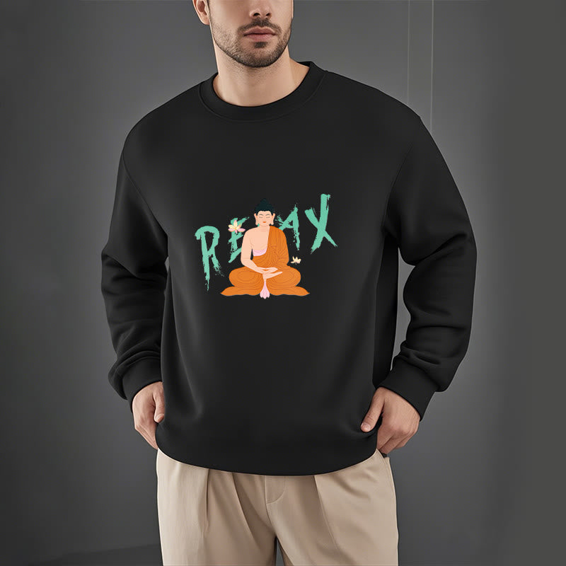 Sweat-shirt doublé polaire Buddha Buddha Stones RELAX Buddha
