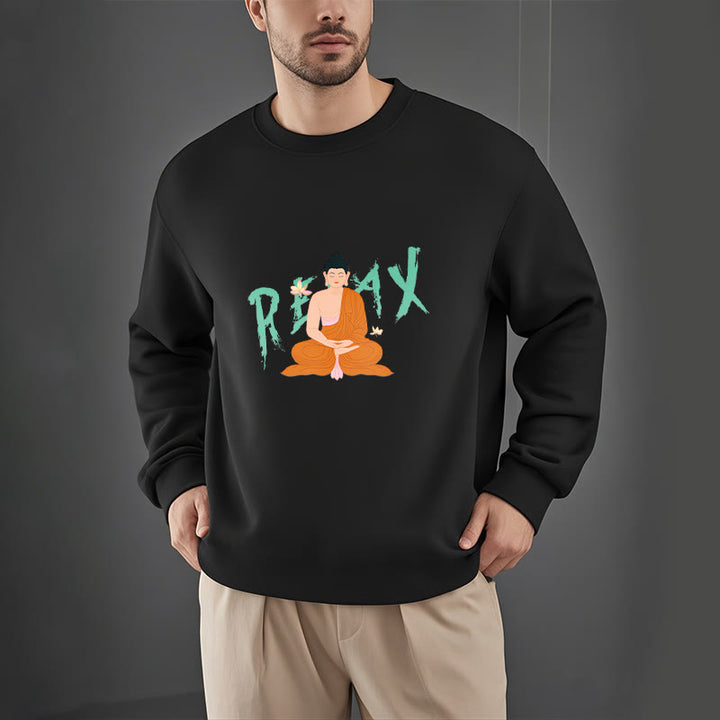 Sweat-shirt doublé polaire Buddha Buddha Stones RELAX Buddha