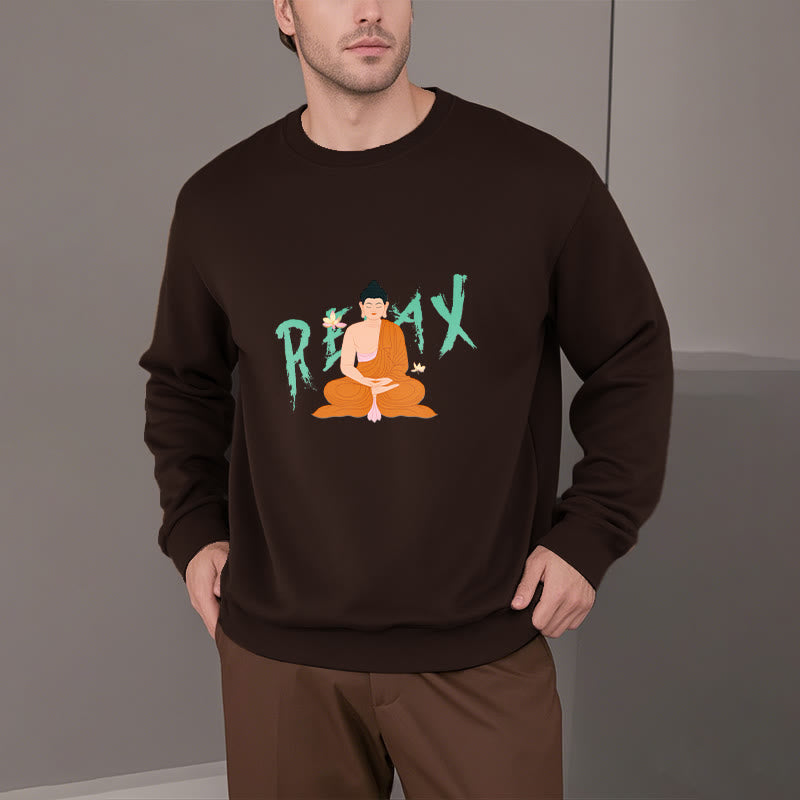 Sweat-shirt doublé polaire Buddha Buddha Stones RELAX Buddha