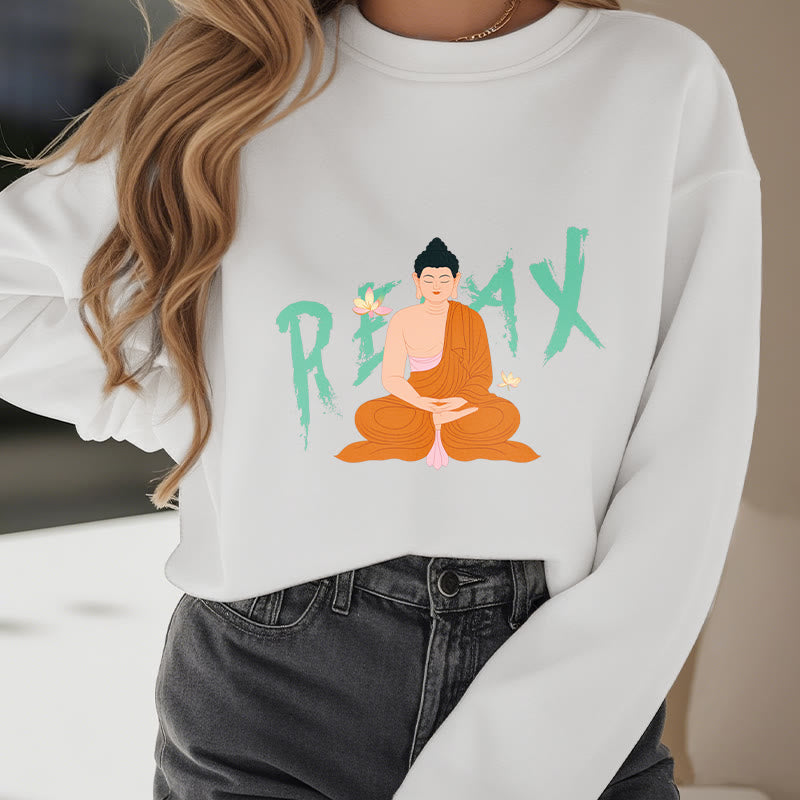 Sweat-shirt doublé polaire Buddha Buddha Stones RELAX Buddha