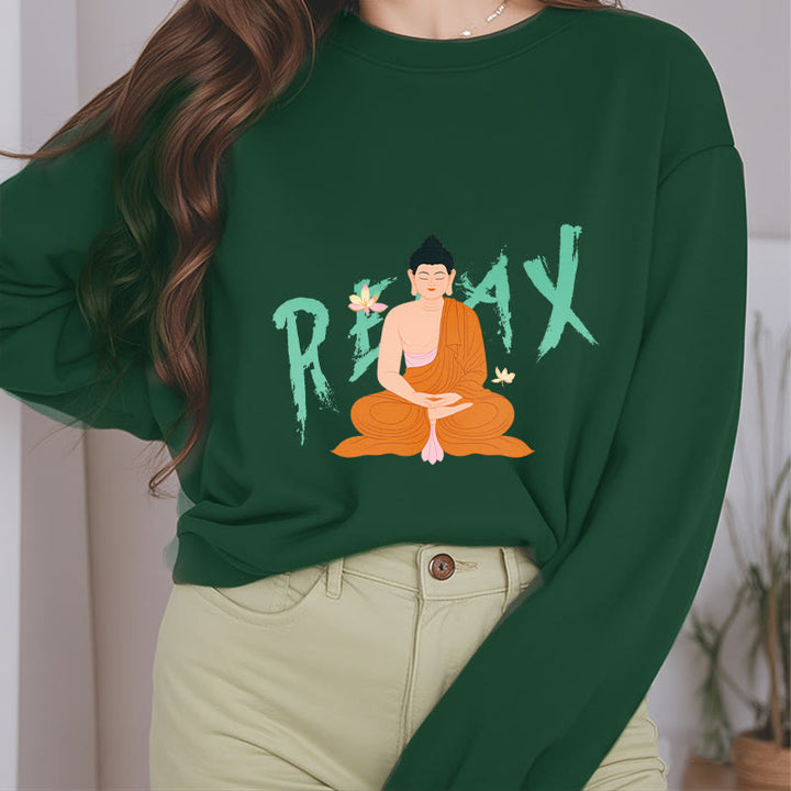 Sweat-shirt doublé polaire Buddha Buddha Stones RELAX Buddha