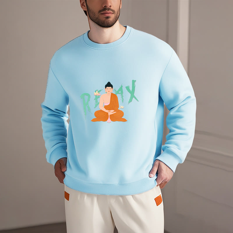 Sweat-shirt doublé polaire Buddha Buddha Stones RELAX Buddha