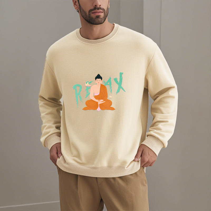 Sweat-shirt doublé polaire Buddha Buddha Stones RELAX Buddha