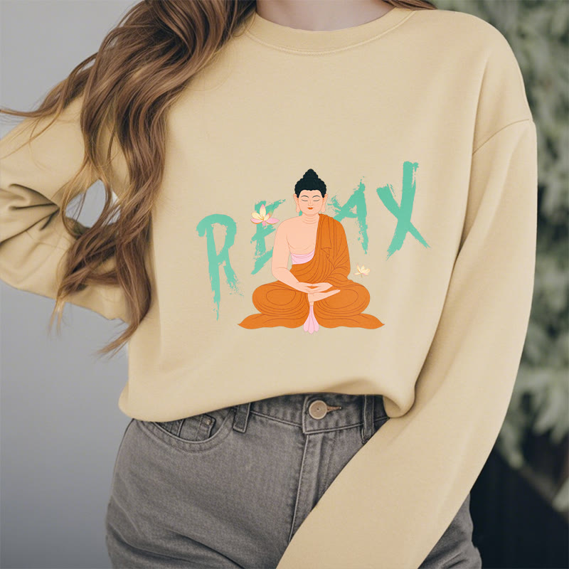 Sweat-shirt doublé polaire Buddha Buddha Stones RELAX Buddha
