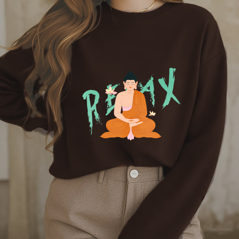 Sweat-shirt doublé polaire Buddha Buddha Stones RELAX Buddha