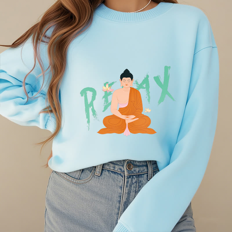 Sweat-shirt doublé polaire Buddha Buddha Stones RELAX Buddha