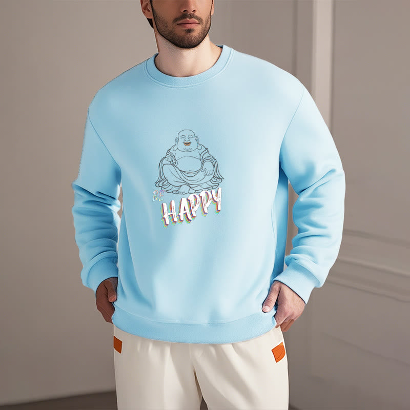 Sweat-shirt doublé polaire Bouddha rieur BE HAPPY Buddha Stones
