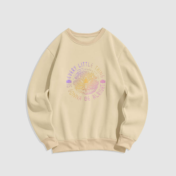 Sweat-shirt doublé polaire Buddha Stones TOUT VA BIEN SE PASSER