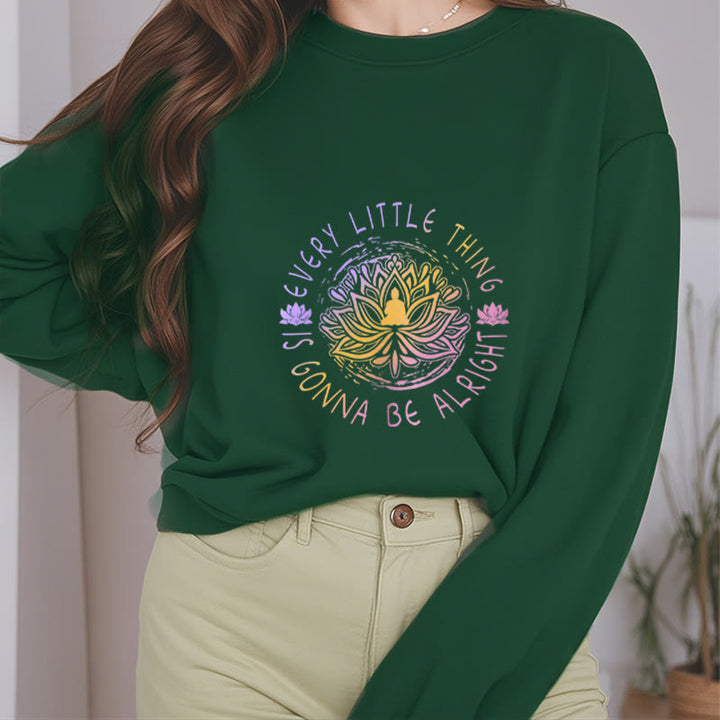 Sweat-shirt doublé polaire Buddha Stones TOUT VA BIEN SE PASSER